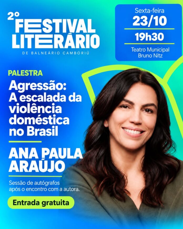 Fachada do Teatro Municipal Bruno Nitz, em Balneário Camboriú, que recebe o 2º Festival Literário