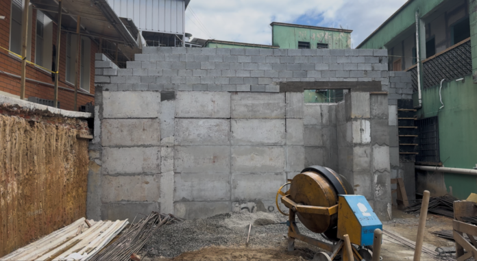 Obras da futura Unidade de Radioterapia do Hospital Regional Alto Vale, em Rio do Sul
