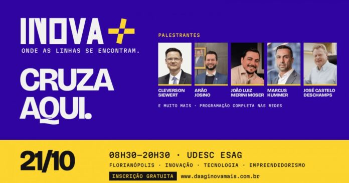 Estudantes e participantes em evento de inovação e empreendedorismo na Udesc Esag, em Florianópolis